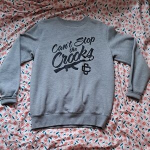 Crooks & Castles Grey and Black Logo Sweatshirt